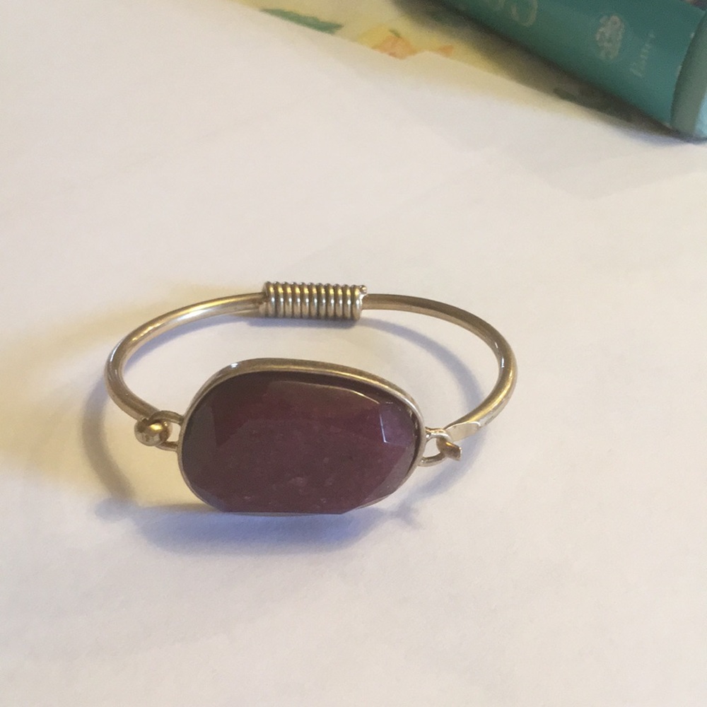 Deep burgundy agate bracelet